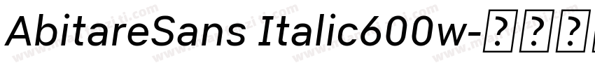 AbitareSans Italic600w字体转换